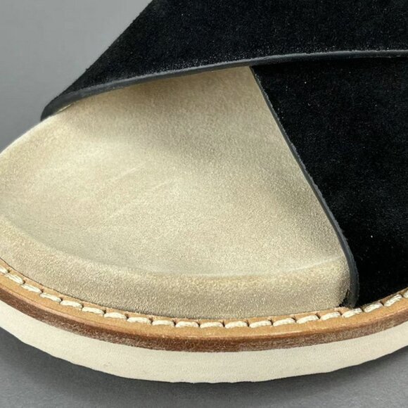 Brunello Cucinelli Black Suede Crossover Sandals - Picture 2 of 12